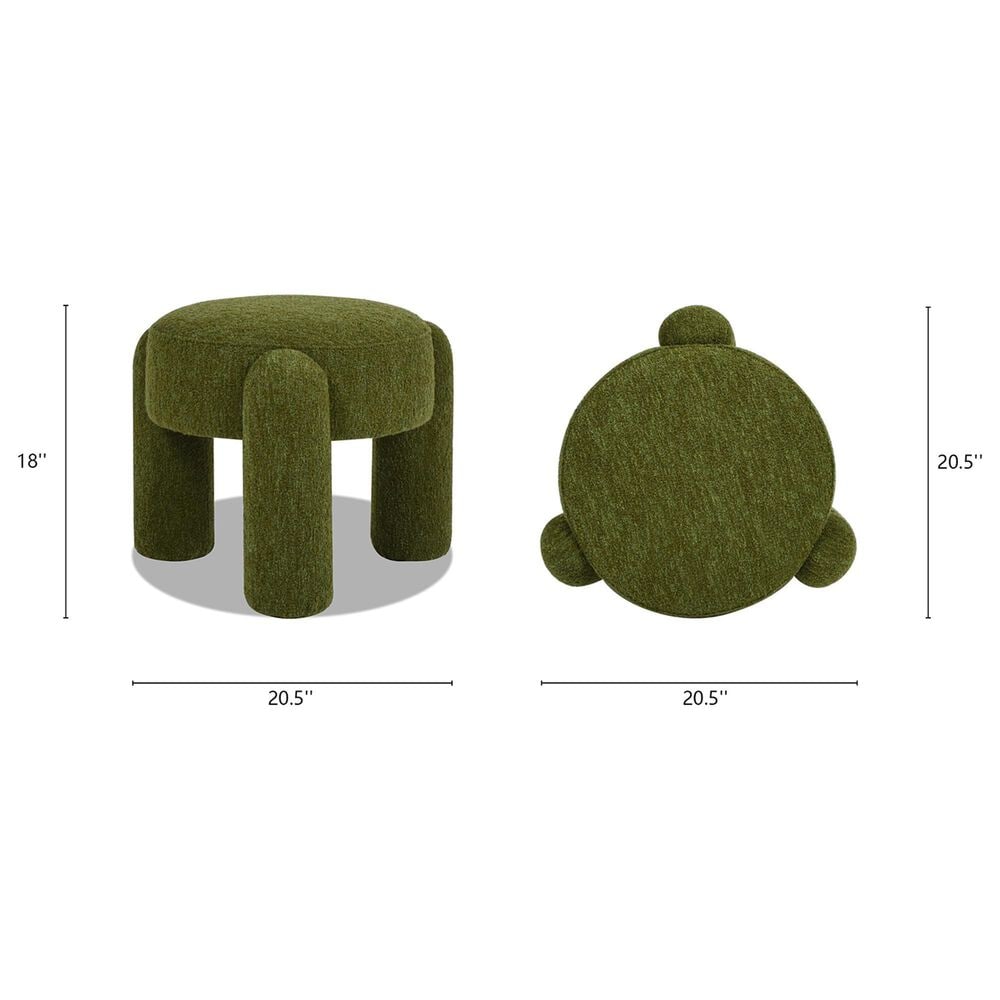 Jennifer Taylor Home Hugo Upholstered Ottoman in Moss Green, , large