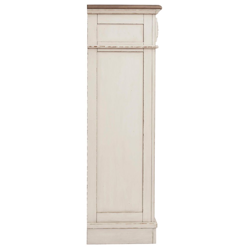 Ashley Realyn 5-Piece King Panel Bedroom Set in Chipped White, , large