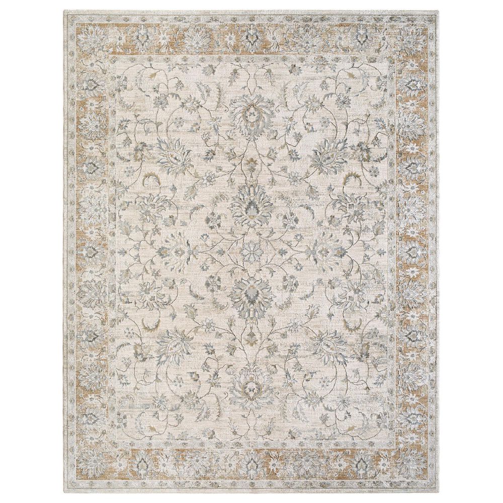 Surya Brunswick Light Gray, Cream, Medium Brown, Light Brown, Charcoal and Mustard 12" x 15" Area Rug, , large