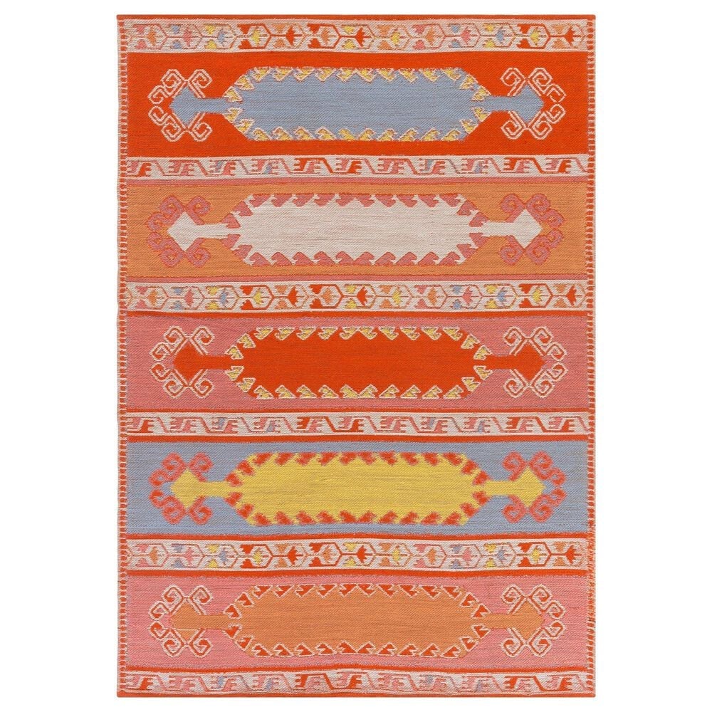 Surya Sajal 2" x 3" Brick Red, Camel, Ivory, Rose, Light Blue and Mustard Area Rug, , large