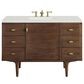 James Martin Vanities Amberly 48" Single Bathroom Vanity in Mid-Century Walnut with 3 cm Lime Delight Quartz Top and Rectangular Sink, , large