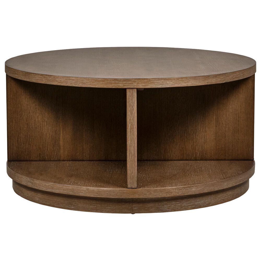 Shannon Hills Landry 4-Shelf Round Cocktail Table in Casual Mink, , large