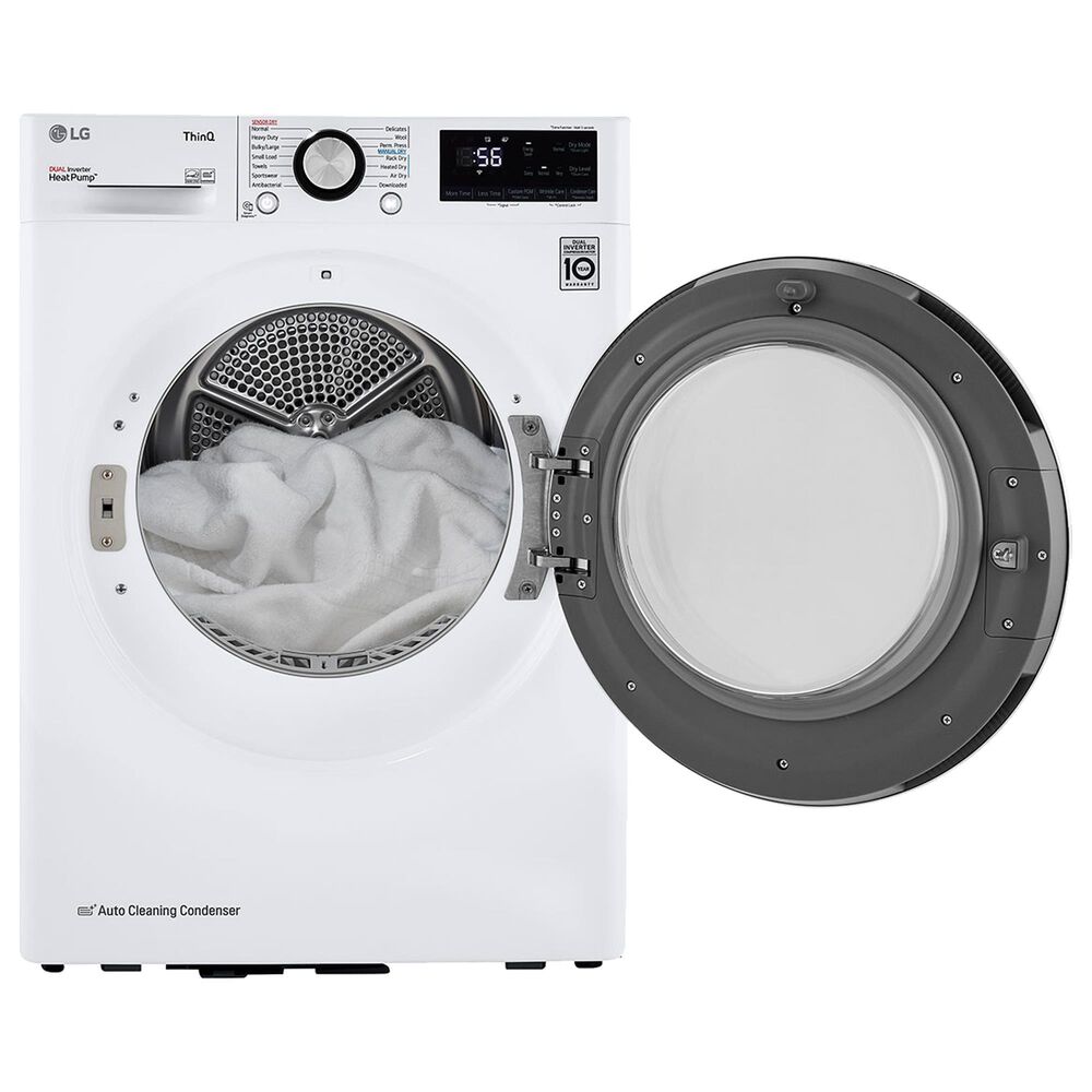 LG 4.2 Cu. Ft. Electric Dryer with Dual Inverter HeatPump in White, , large