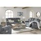 Ashley Tip-Off Power Reclining Loveseat in Slate, , large