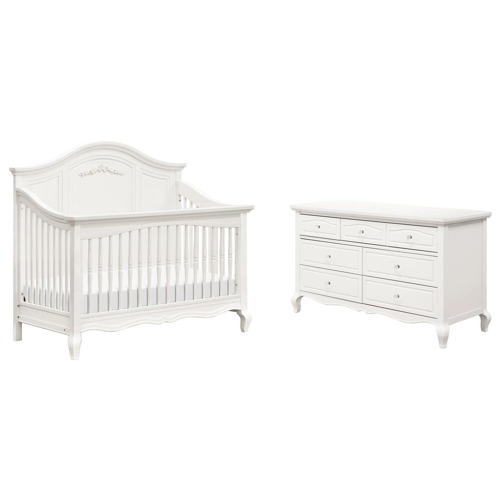 New Haus Mirabelle Crib and Dresser in Warm White, , large