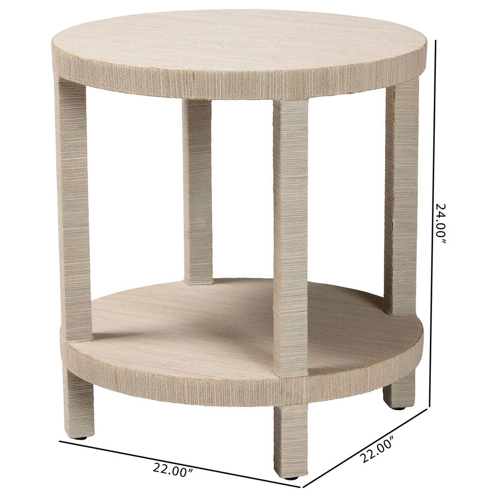 Baxton Studio Rocco End Table in Natural, , large