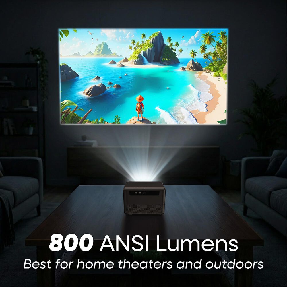 Element Roku 1080P FHD Home Theater Smart Projector in Gray, , large
