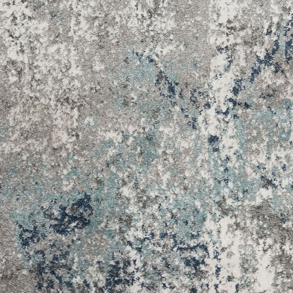 Amer Rugs Yasmin 2&#39;6&quot; x 8&#39; Gray and Light Blue Runner, , large