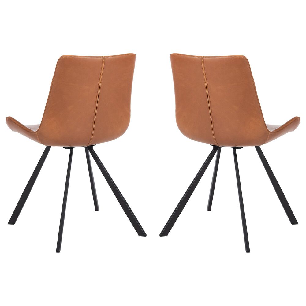 Safavieh Terra Accent Chair in Light Brown/Black &#40;Set of 2&#41;, , large