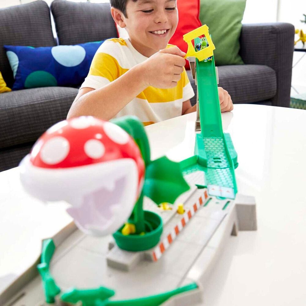 Hot Wheels Mario Kart Piranha Plant Slide Track Set in Multicolor, , large