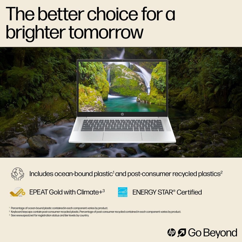 HP 14&quot; Chromebook Laptop|Intel Processor N100 - 4GB RAM - Intel UHD Graphics - 64GB eMMC in Chalkboard Gray, , large
