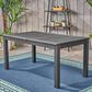 Hearth and Haven Outdoor Rectangular Dining Table in Dark Grey - Table Only, , large