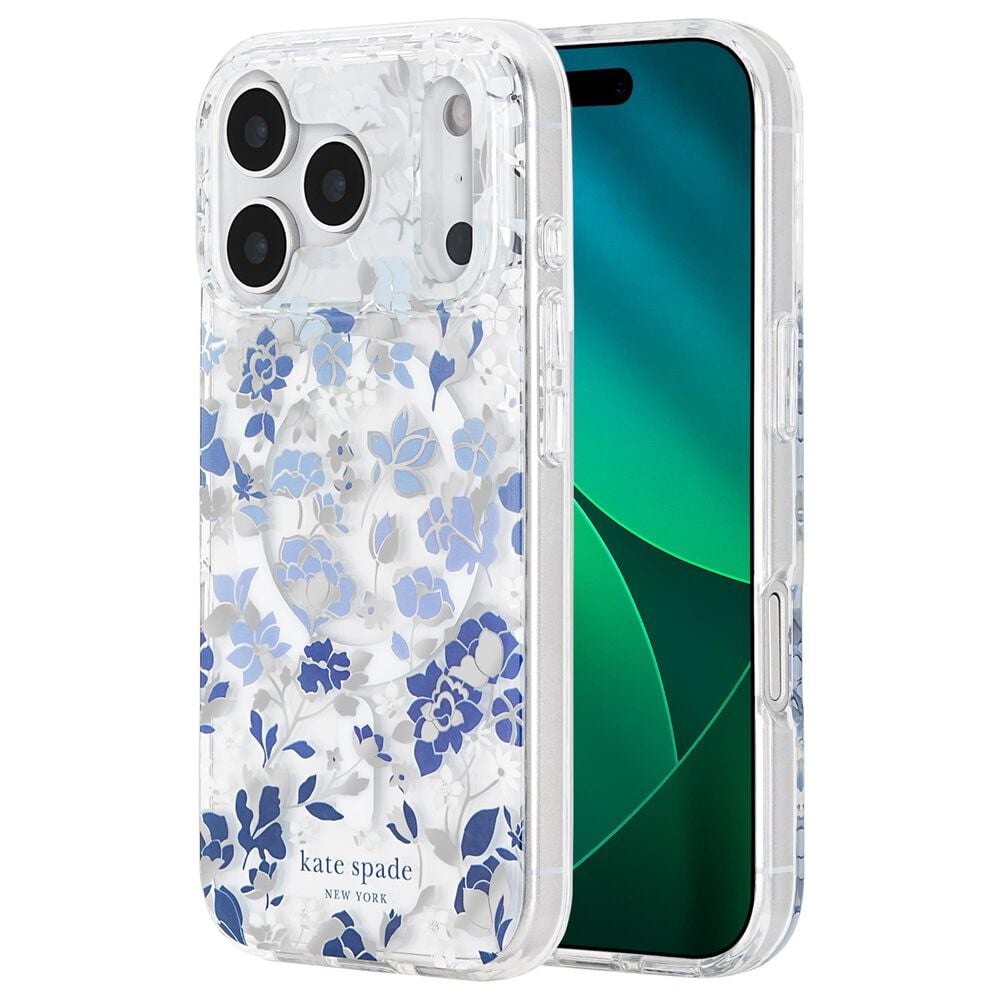 Kate Spade Protective MagSafe Case for Apple iPhone 17 Pro in Flowerbed Blue, , large