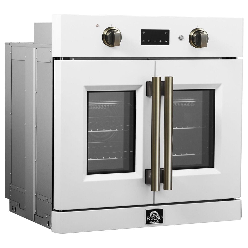 Forno Asti 30" Single Electric Wall Oven with French Door in White, , large