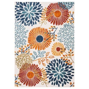 Safavieh Cabana CBN832A 5"3" x 7"6" Creme and Red Indoor/Outdoor Area Performance Rug, , large