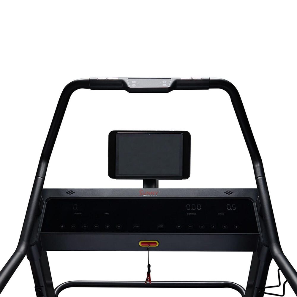 Sunny Health &amp; Fitness Premium Ultimate Incline Decline Folding Treadmill in Black and Red, , large