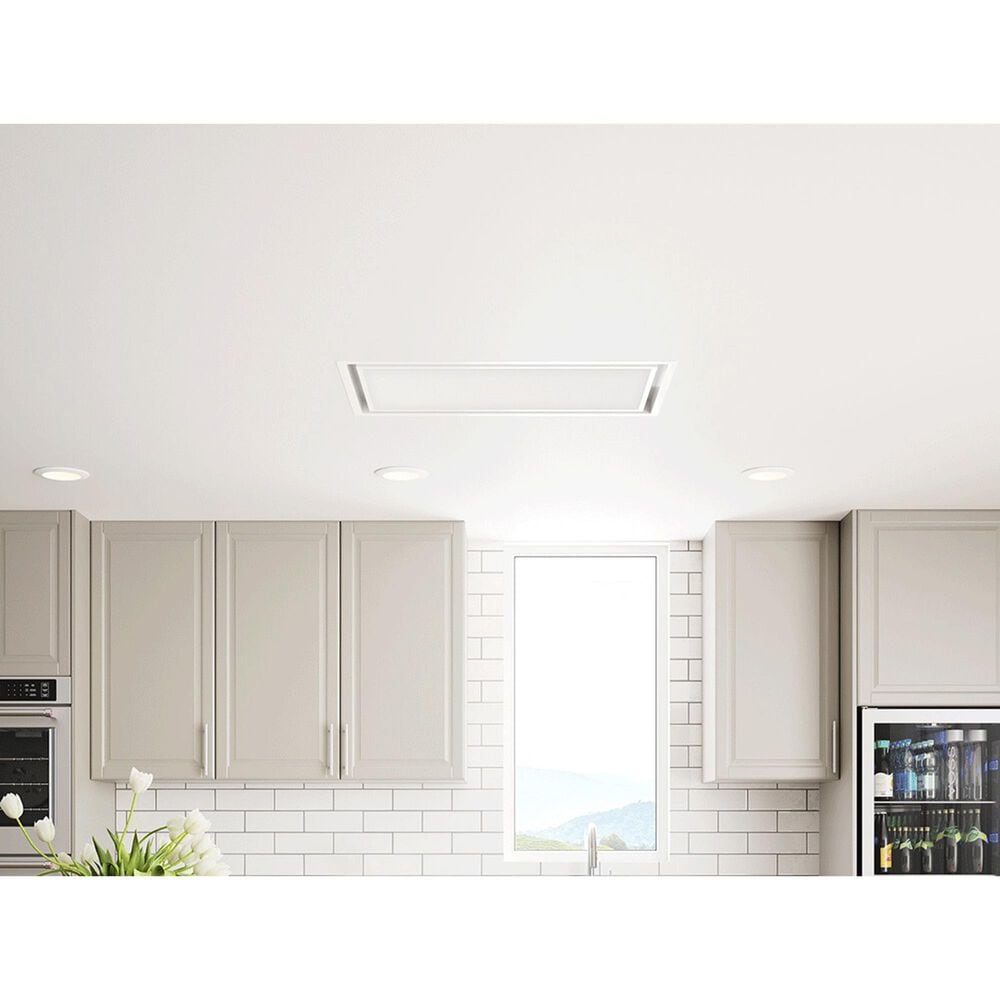 Zephyr Lux Glo 36" Island Range Hood in White, , large