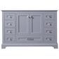 Lexora Home Dukes 48" Single Bathroom Vanity in Dark Grey with 2 cm White Cultured Marble Top and Rectangular Sink, , large