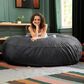 Jaxx 6" Cocoon Large Bean Bag Chair in Black, , large