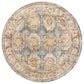 Surya Mona Lisa 6"7" Round Tan, Dark Blue, Mustard, Brick Red, Olive, Sage and Burgundy Area Rug, , large