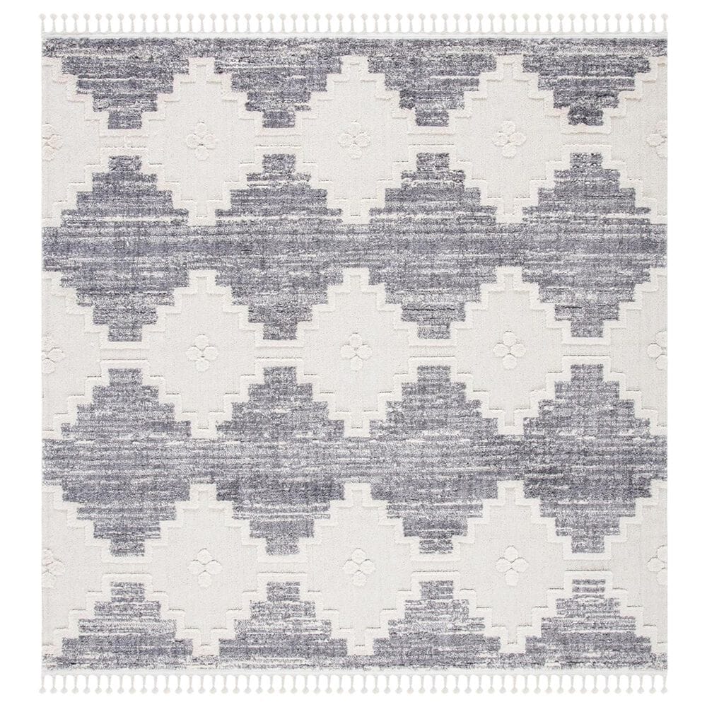 Safavieh Marrakesh MRK530E 6"7" Square Ivory and Grey Area Rug, , large