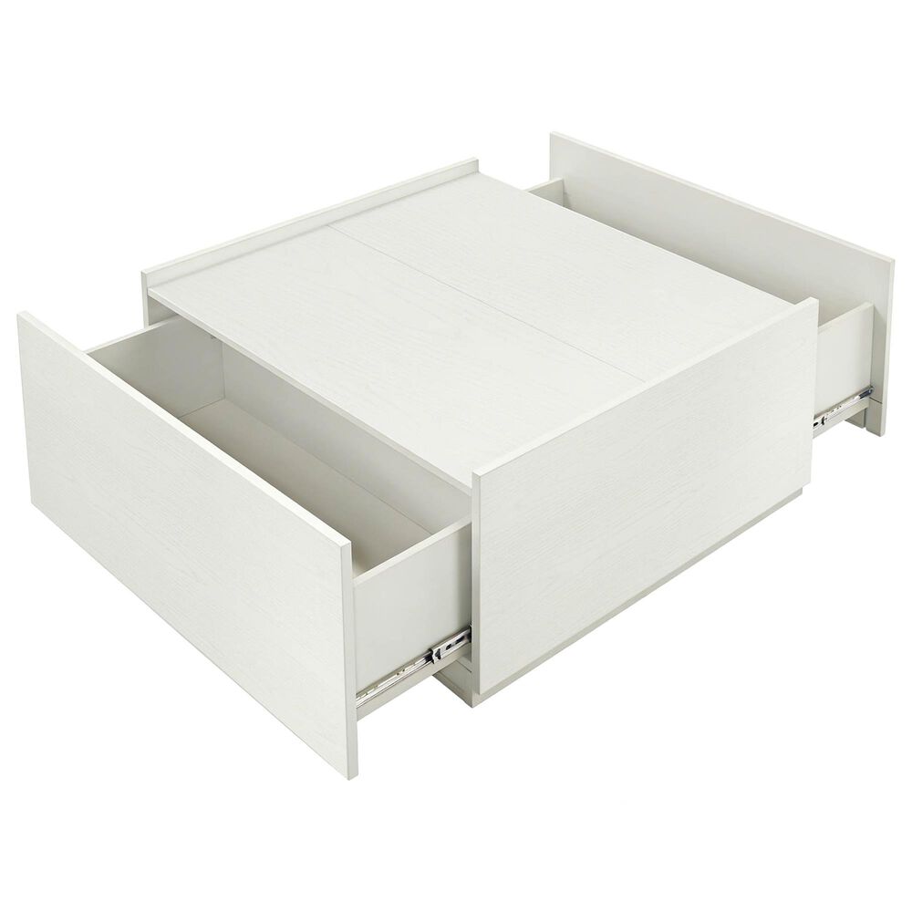 Furniture of America Elovier Coffee Table with Storage Drawers in White, , large