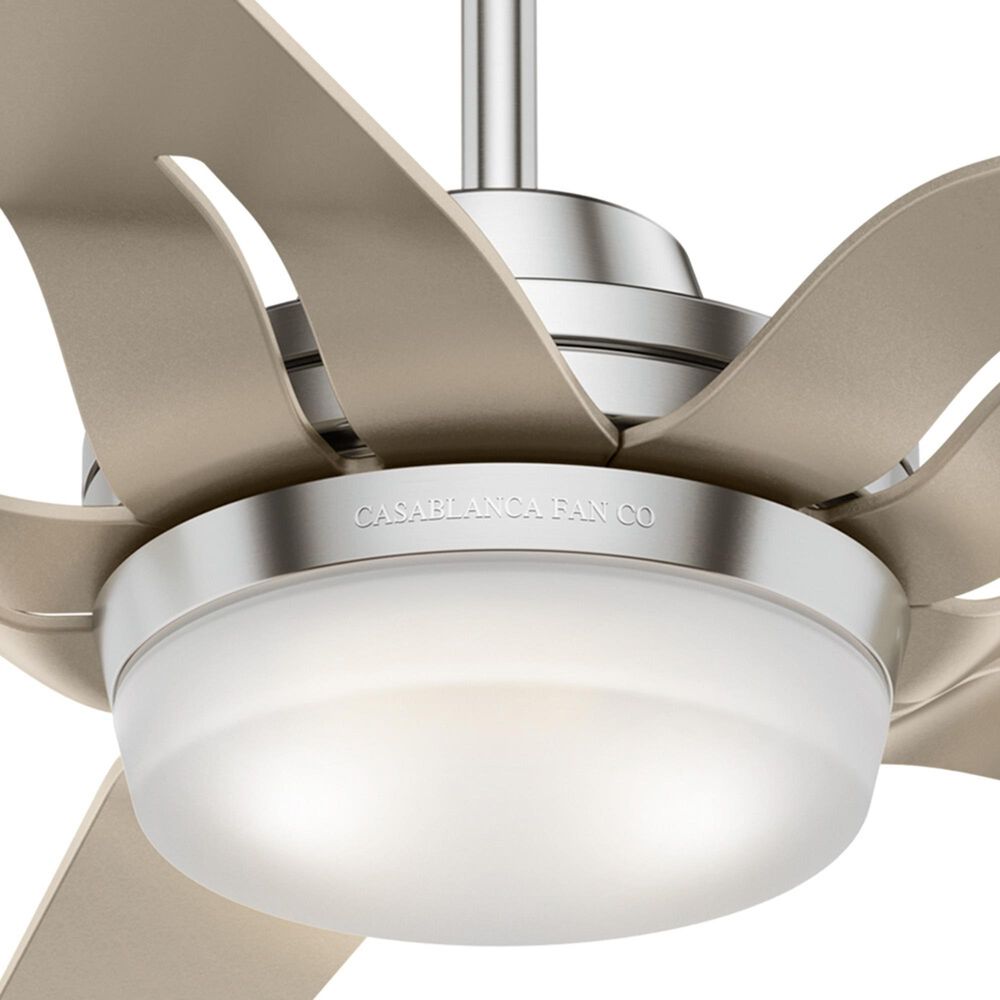 Hunter Correne 56&quot; Ceiling Fan with LED Light in Brushed Nickel, , large
