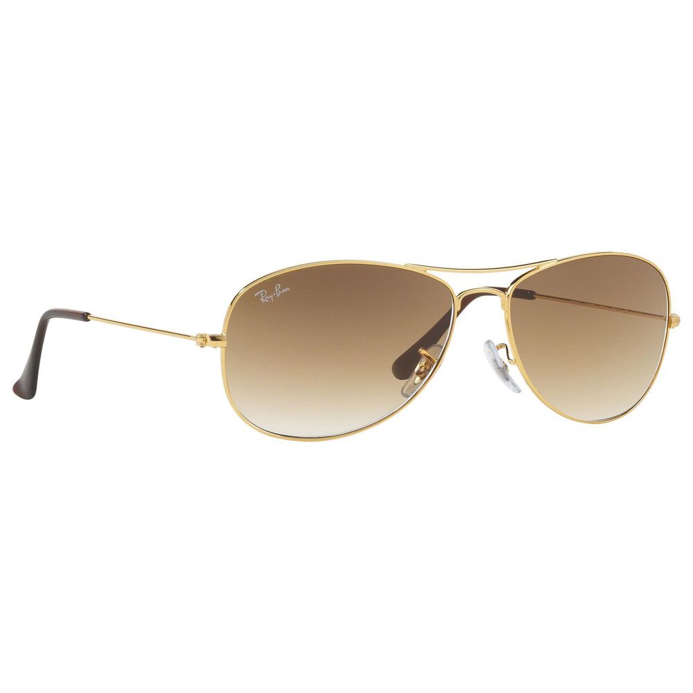 Rayban Glasses Cockpit Sunglasses with Light Brown Gradient Lenses in Polished Arista Gold, , large