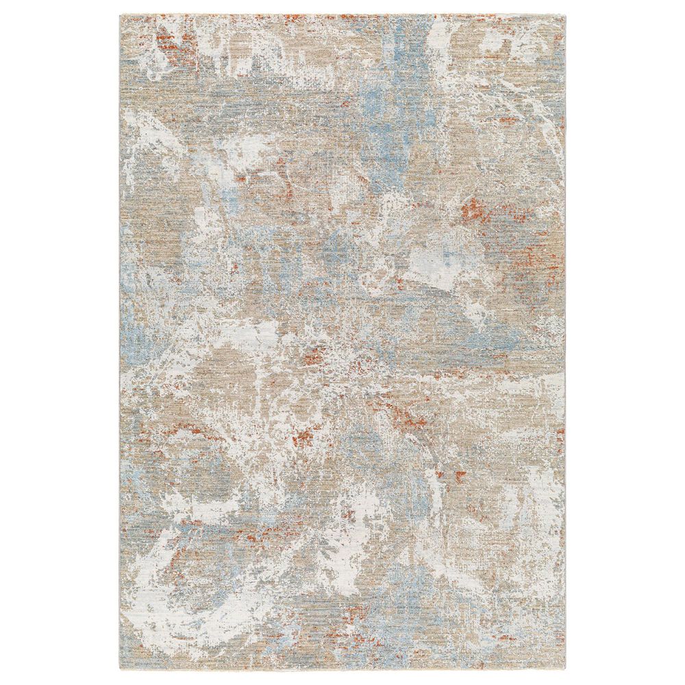 Surya Brunswick Taupe, Gray, Cream, Blue, Light Slate and Seafoam 10" x 13"11" Area Rug, , large