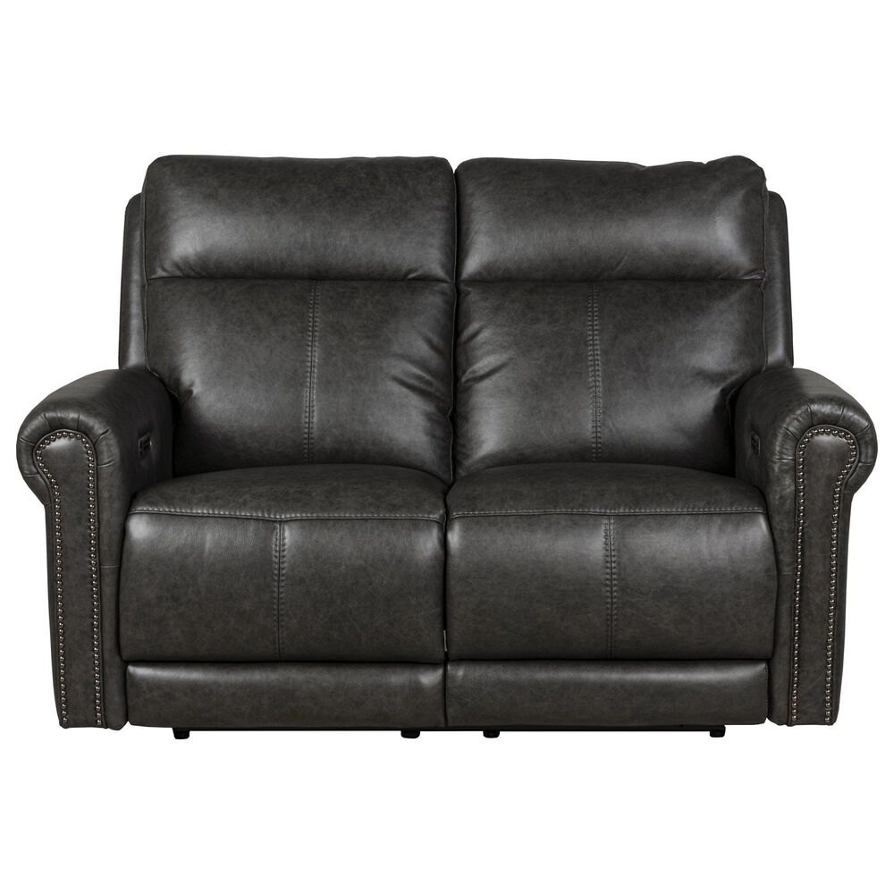 Flexsteel Alexander Power Reclining Loveseat Headrest and Lumbar in Weathered Stone, , large