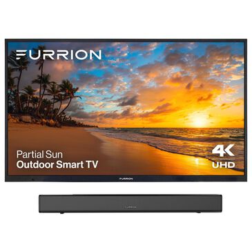 Furrion 55" Aurora Partial Sun Outdoor 4K LED UHD - Smart TV with 70W 2.1 Soundbar in Black, , large