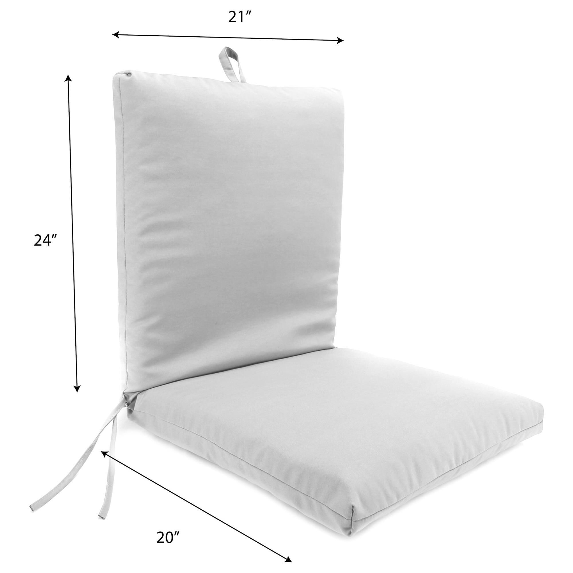 Jordan Manufacturing 21 x 44 Rectangular Outdoor Clean Chair Cushion with Ties in Frawley Saxony NFM