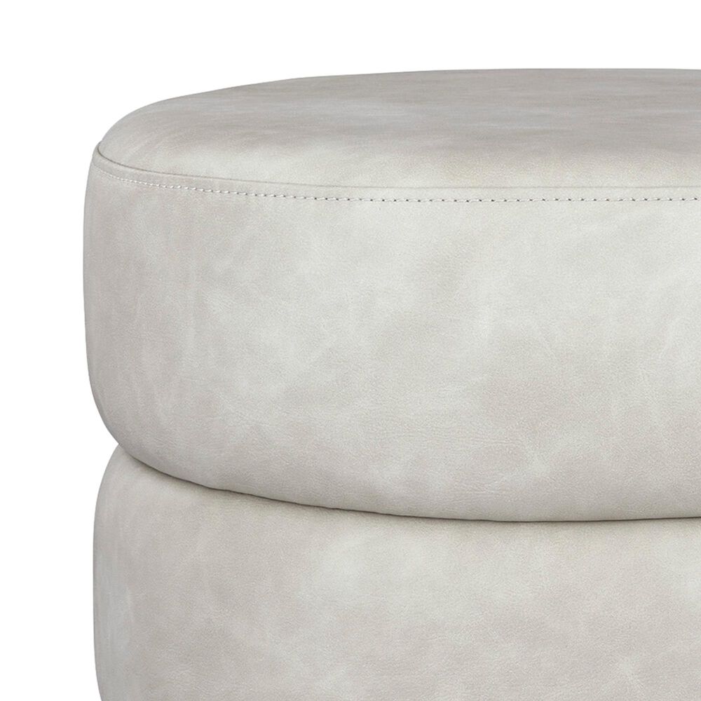 Ashley Ummi Swivel Accent Ottoman in Bone, , large