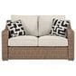 Ashley Beachcroft Patio Loveseat in Beige, , large