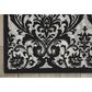 Nourison Damask DAS02 8" x 10" Black and White Area Rug, , large