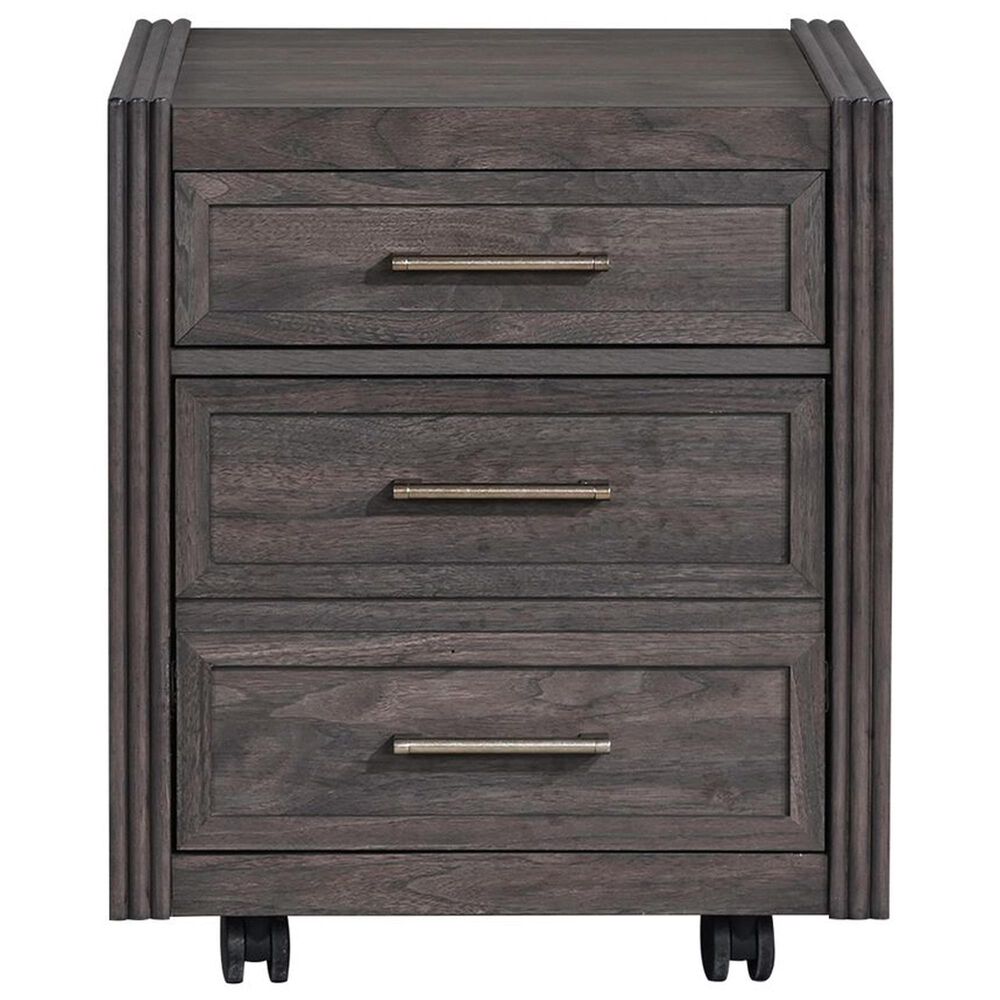 Belle Furnishings Modern Edge Castered File Cabinet in Caffe, , large