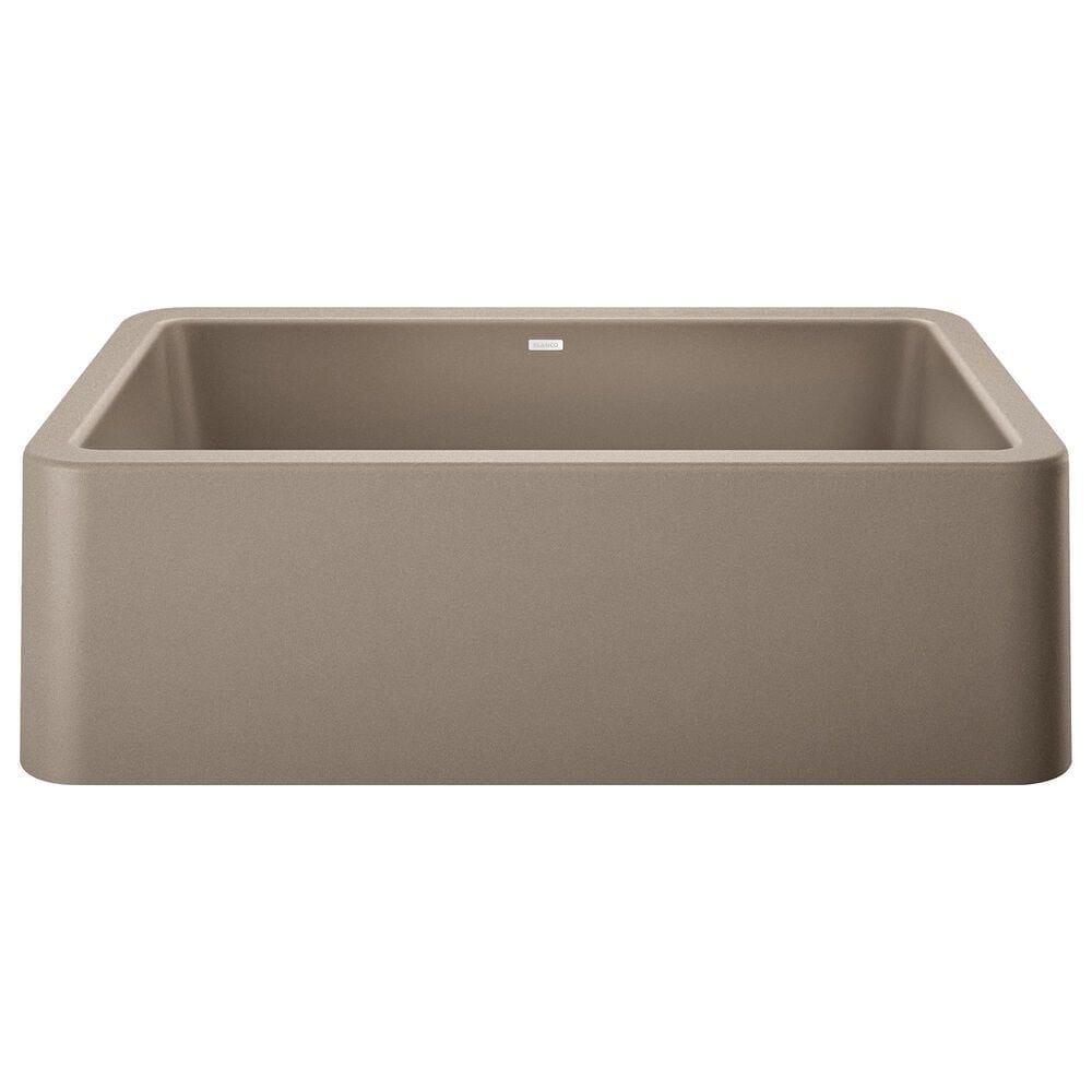 Blanco Ikon 33&quot; Apron Single Bowl Farmhouse Sink in Truffle, , large