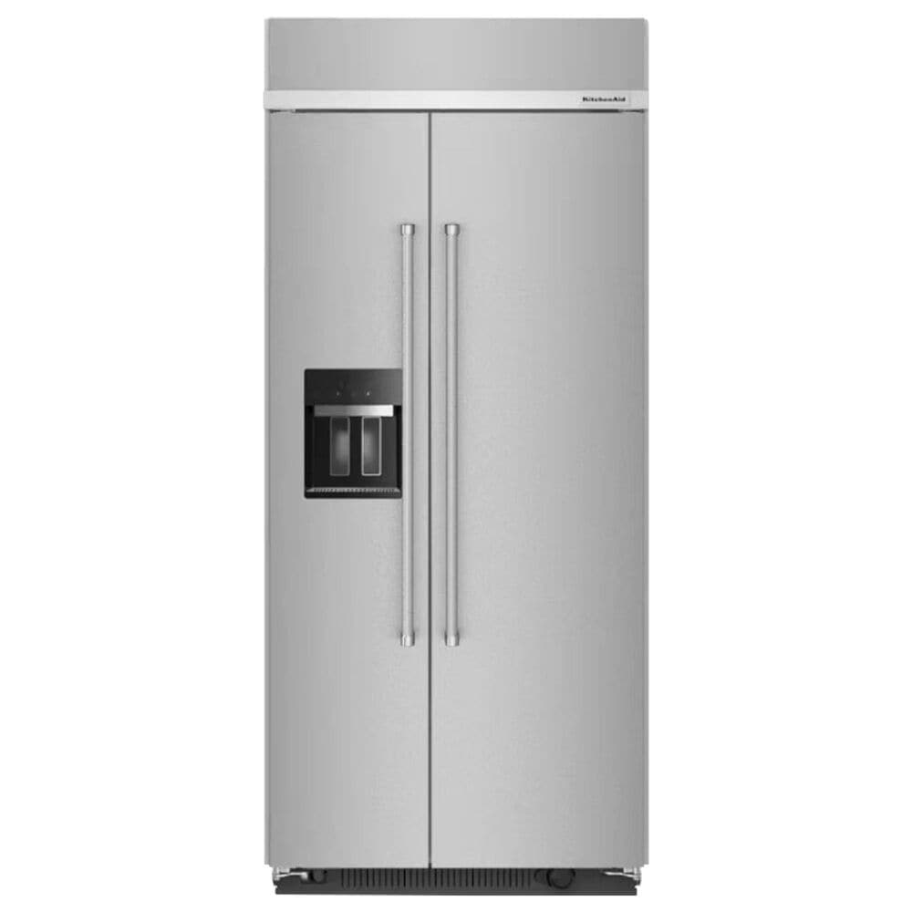 KitchenAid 20.8 Cu. Ft. Built-In Side by Side Refrigerator in Stainless Steel, , large