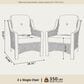 HOMLUX Outdoor Arm Chair in Black (Set of 2), , large