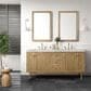 James Martin Vanities Laurent 72" Double Bathroom Vanity in Light Natural Oak with 3 cm Eternal Jasmine Pearl Silestone Top, Rectangular Sinks and FreePower Wireless Charger, , large