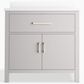 Kohler Kresla 36" Single Bathroom Vanity in Atmos Grey with 3 cm White Quartz Top and Rectangular Sink, , large