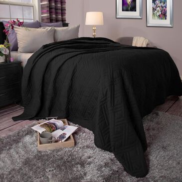 Timberlake King Bed Quilt in Black, , large