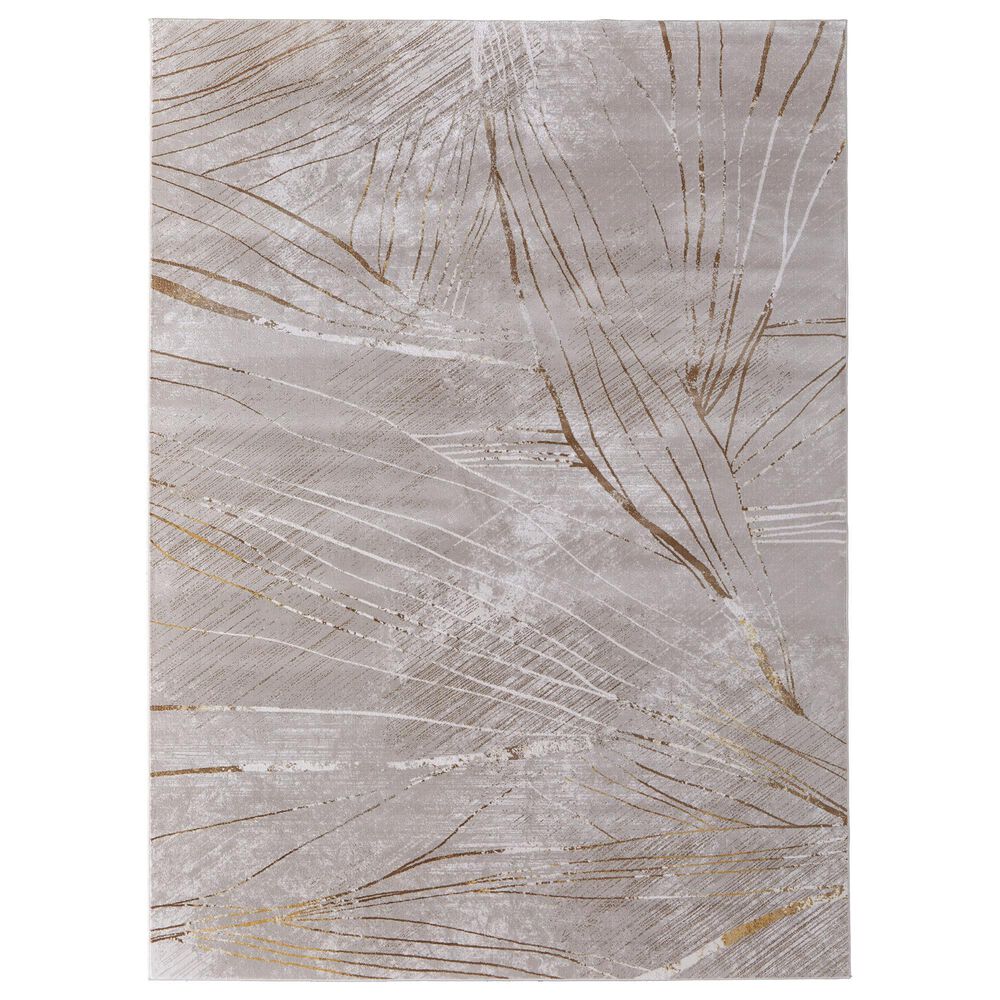 Feizy Waldor 5" x 8" Ivory and Beige Area Rug, , large