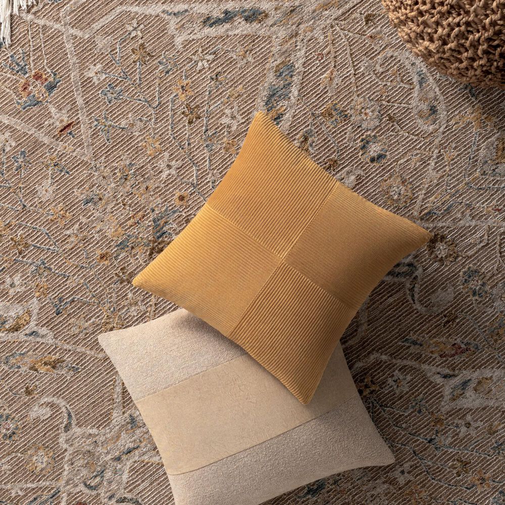 Surya Reina Light Brown, Tan, Denim, Rust, Olive, Light Gray, Cream and Mustard 6'7" x 9'6" Area Rug, , large