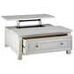 Ashley Robbinsdale Lift-Top Coffee Table in Antique White, , large