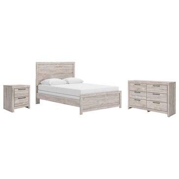 Ashley Broachmyn Full Bed with Dresser and Nightstand in Light Gray, , large