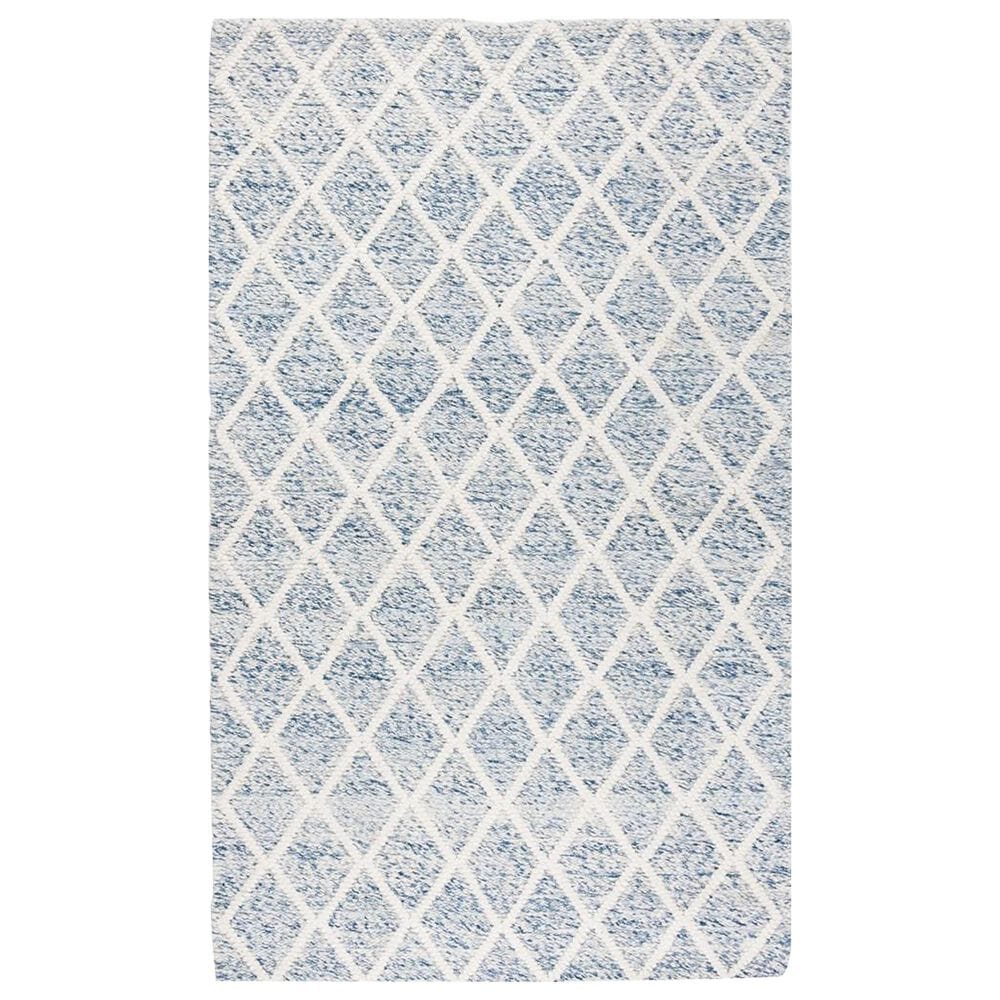 Safavieh Natura NAT712B 6" x 9" Ivory and Blue Area Rug, , large