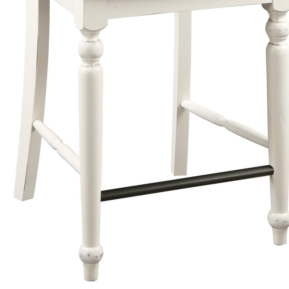 Emerald Home Furnishings Mountain Retreat Counter Stool in Dark Mocha and Antique White &#40;Set of 2&#41;, , large
