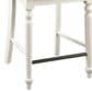 Emerald Home Furnishings Mountain Retreat Counter Stool in Dark Mocha and Antique White (Set of 2), , large