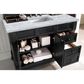 James Martin Vanities Brookfield 48" Single Bathroom Vanity in Antique Black with 3 cm Carrara White Marble Top and Rectangle Sink, , large